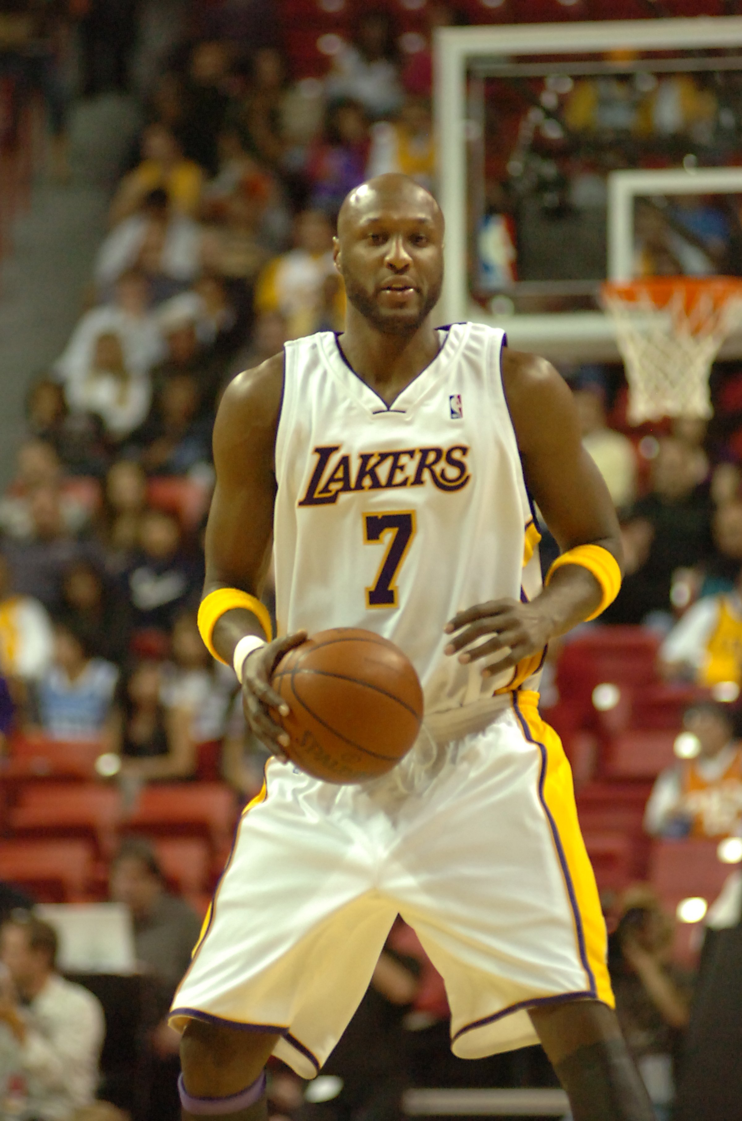 Lakers # 7 Lamar Odom, L.A. Lakers vs. Sacramento Kings at the Thomas and Mack Center in Las Vegas, Nevada.