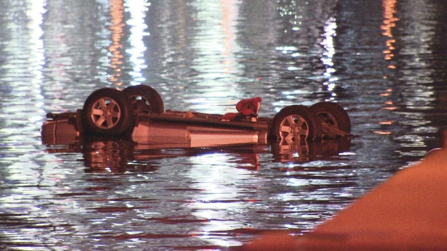 Police say a father drove his SUV into a lake in Phoenix on purpose killing himself, his wife and 3 children. Despite the efforts of fishermen and police diving in to pull them out of the water, there were no survivors.