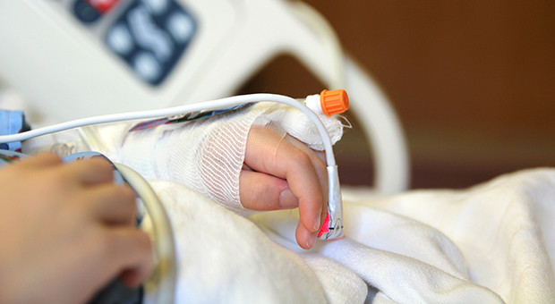 Child's Hand With I.V. in it at Hospital