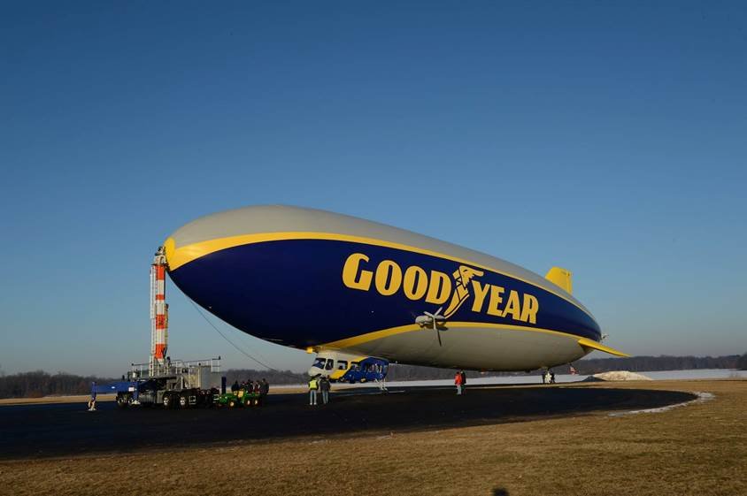 The Goodyear Tire & Rubber Company unveiled an all-new, state-of-the-art version of its world-famous icon, the Goodyear Blimp. The new airship is larger, faster, and more maneuverable and builds on the company's legacy as the world's leading builder and operator of airships.