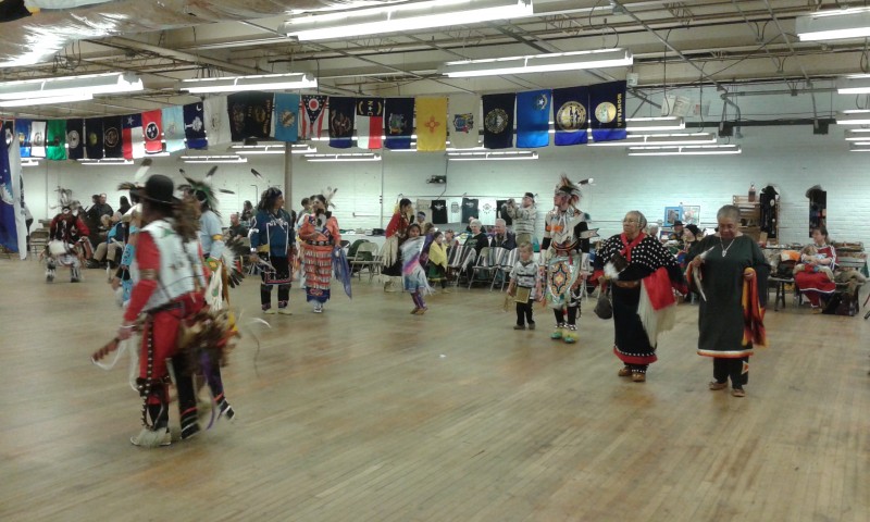 Dancers young and old dressed in their best regalia to pay homage to our country's veterans. For the past 16 years, the annual Veteran's Day Pow Wow brings Native American dancers, drummers and singers from all over to sing and dance to honor those who serve or have served to protect the United States. (Photo by Kimberly Finnigan)