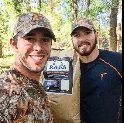 Country singer Craig Strickland, 29 (left), is missing after an Oklahoma duck hunting trip. His friend Chase Morland, 22 (right), has been found dead at Kaw Lake. "In case we don't come back, @BackroadCRAIG and I are going right through Winter Storm Goliath to kill ducks in Oklahoma. #IntoTheStorm," Morland tweeted late Saturday.