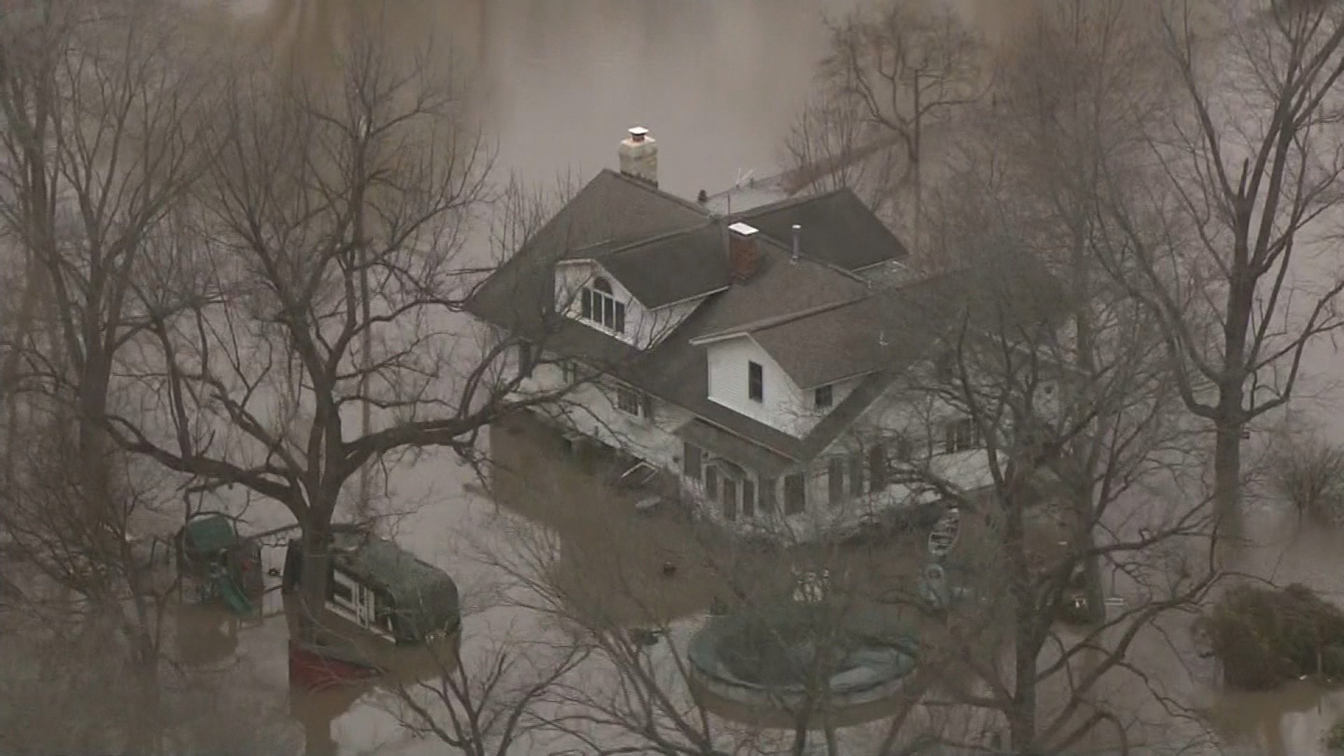 **Embargo: St. Louis, MO**

A home in New Athens, IL is surrounded by flood waters on Thursday, Dec. 31, 2015.