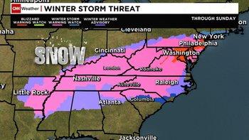 As of Friday morning, blizzard warnings were in effect for Washington, Baltimore, Philadelphia and New York City, and watches were in place in nearby areas -- covering nearly 30 million people. The Washington area could see about 24 inches of snow from Friday evening through Saturday, with potentially 28-mph winds (and gusts up to 38 mph), making for poor visibility.
Even more snow -- up to 30 inches -- was possible just to the west, in northern Virginia and parts of Maryland. The Philadelphia area may have up to 14 inches.