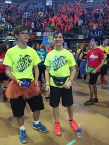 Penn State DuBois THON Dancers Braden Neal (left) and Stephen Carns at THON 2016. (Provided photo)