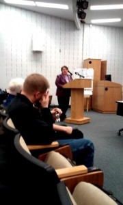 Diane Bernardo, DuBois City councilmember, presented testimony regarding the proposed injection well and the dangers presented to local water sources. (Photo by Wendy Brion)