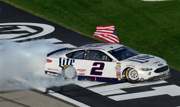 Brad Keselowski went to the pay window at Vegas, on a day where it was wild for reasons outside of racing.