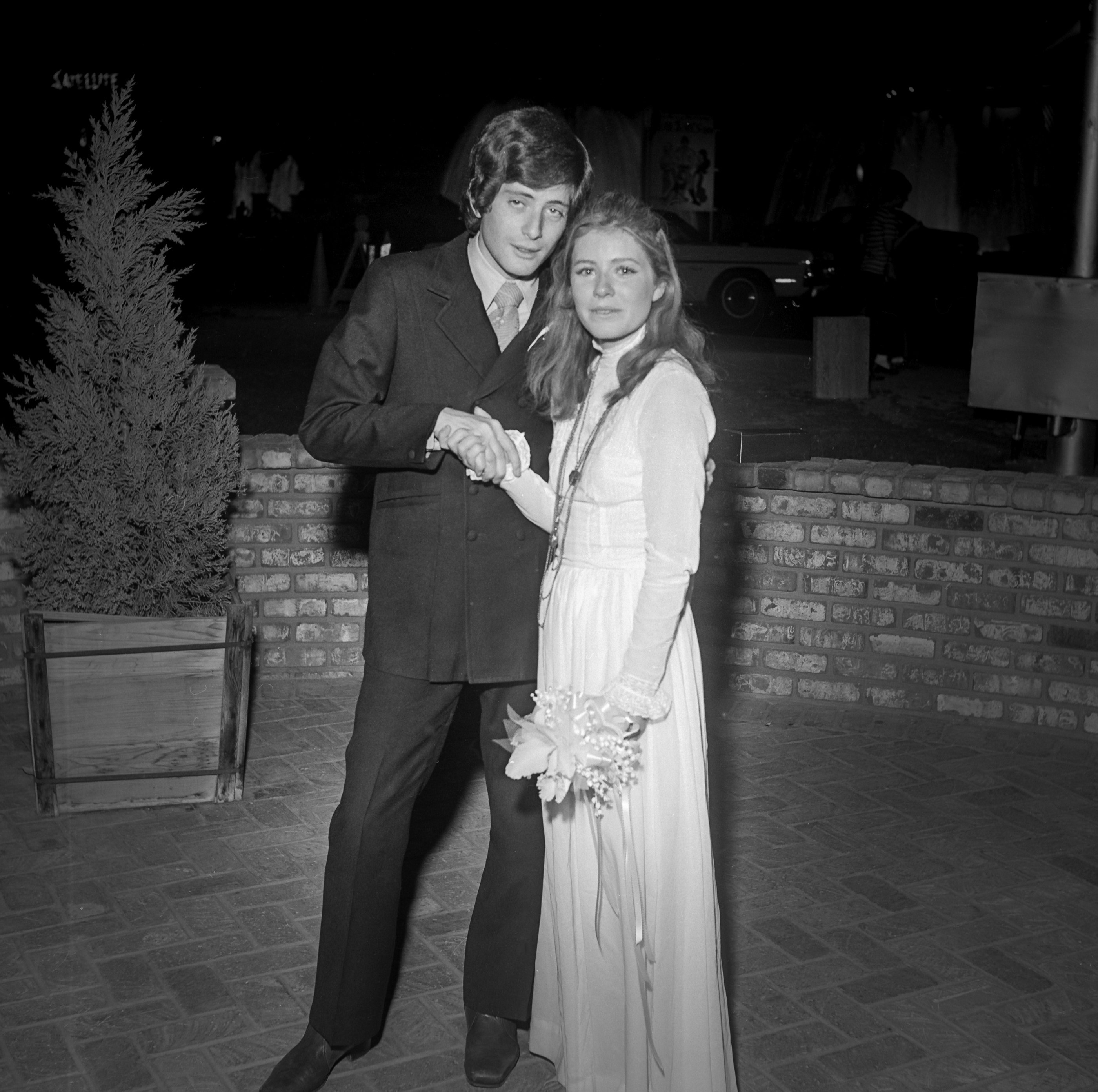 Actress Patty Duke and Michael Tell pose at their wedding at the Little Church of the West in Las Vegas on June 24, 1970. The marriage lasted only thirteen days, ending in annulment. Patty Duke died Tuesday, March 29, 2016 at age 69.