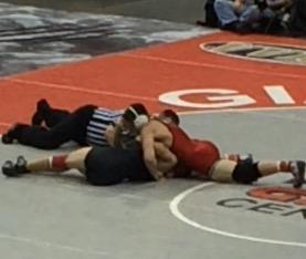 McGonigal earning back points in his win over Boyertown's Elijah Jones