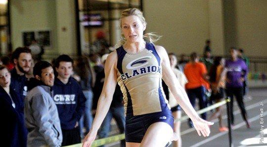 Jessica Shomo reecently broke the Clarion long jump record (Photo courtesy Clarion Athletics)