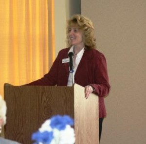 Chancellor Melanie Hatch thanked donors for their support at the annual Scholarship Lunch.  Hatch said their support allows Penn State DuBois to award $350,000 in scholarships each year. (Provided photo)