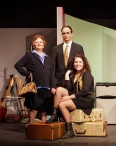 Paul Bratter (Josh Alderton) with the two women in his life. His Mother-in-law (L, Darla Brunnquell) and his new wife Corie (seated - LauraGrace Orner). (Provided photo)