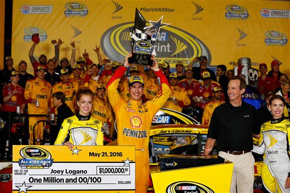 Joey Logano was the one in victory lane in one of the most confusing All-Star Races that NASCAR has hosted.