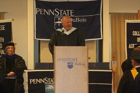 U.S. Rep. Glenn Thompson advocated life-long learning and each individual's right to fulfill their own dreams during his commencement address to Penn State DuBois grads Friday night. (Provided photo)