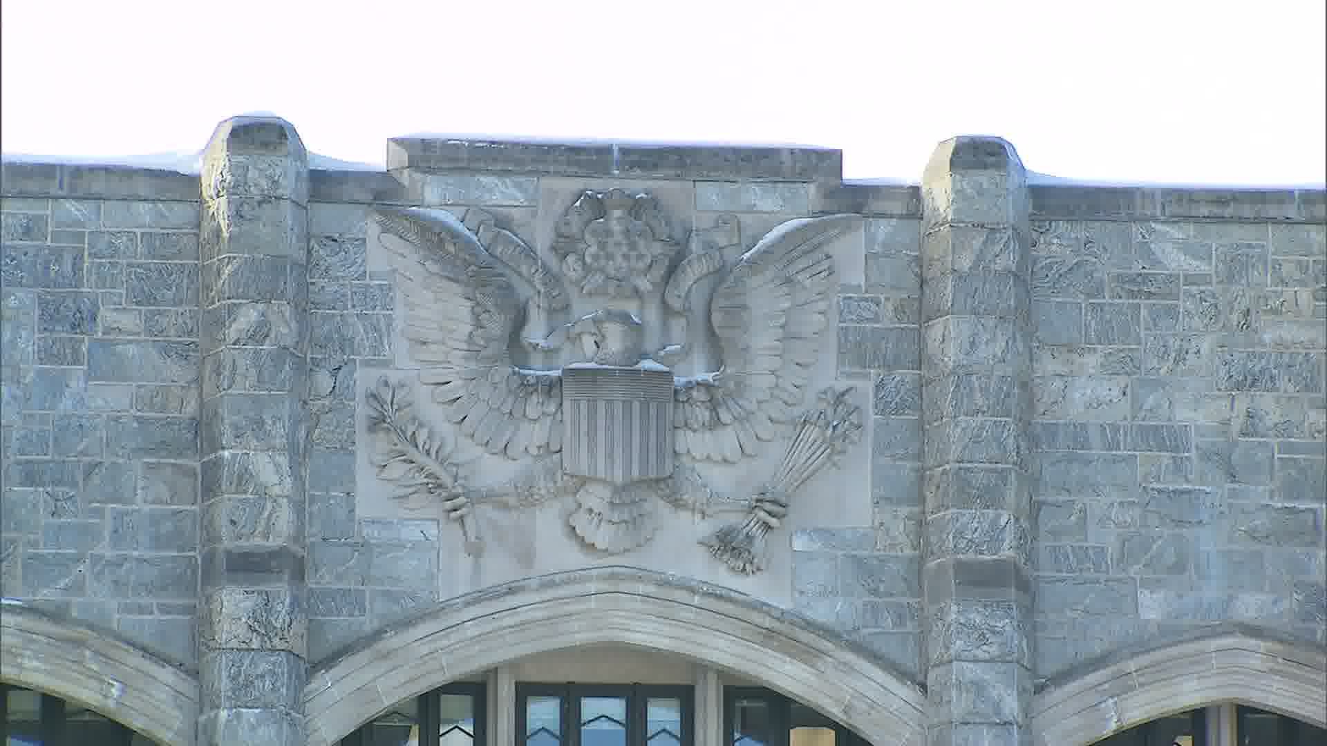 Exterior shots of the United States Military Academy at West Point.