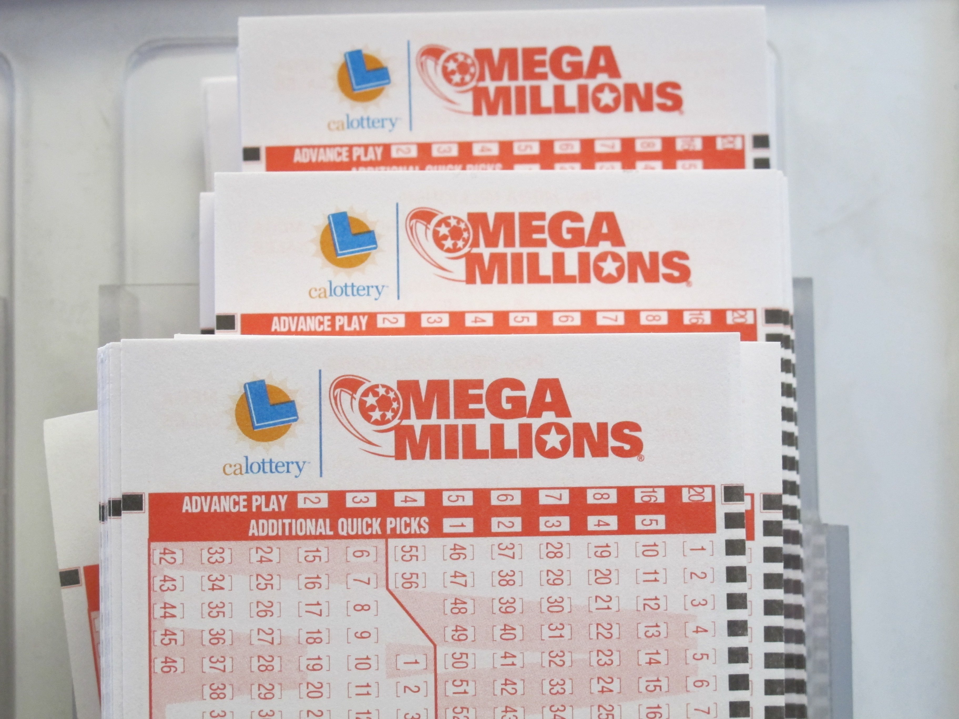 Megamillions jackpot rolls over to $449 million. Next drawing is on Tuesday night