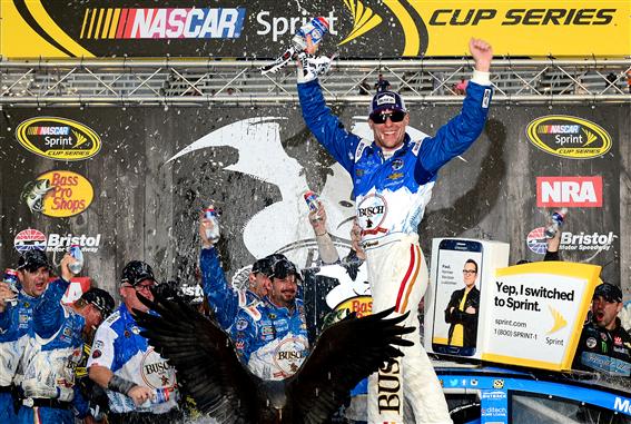 It took 24 hours to make it happen, but Kevin Harvick eventually did win at Bristol.