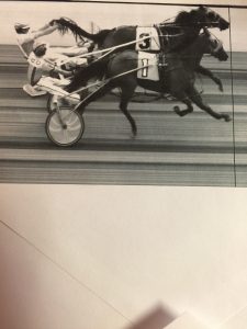 CLOSEST FINISH of the Clearfield County Fair harness racing meet shows Prince Penrod (3), driven by Chris Shaw, nipping Mclassic (1), driven by Brady Brown, by a nose in the Margaret Haney Memorial Division of the Pennsylvania Sire Stakes Three-Year-Old Pace at the Driving Park Wednesday. (Photo by Gretchen Quick of Linscott Photography).