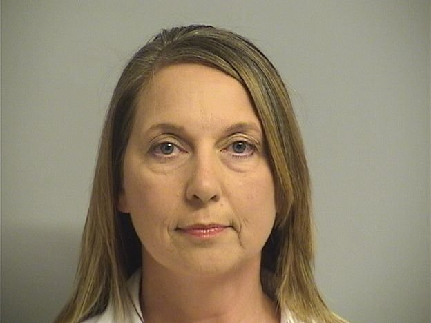 Tulsa Police Officer Betty Shelby was booked into jail shortly after 2:00aET early Friday morning, according to the Tulsa County Jail Website. Shelby was charged with first degree felony manslaughter after the shooting death of Terence Crutcher.