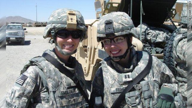 Lt. Candace Fisher, on right, says what matters in the military is not your gender, it is whether a service member can meet the standard