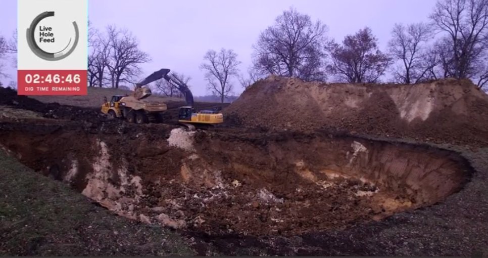 The makers of the irreverent and lewd game Cards Against Humanity celebrated Black Friday with another unconventional stunt this year: By digging a massive hole in the ground for no reason whatsoever.