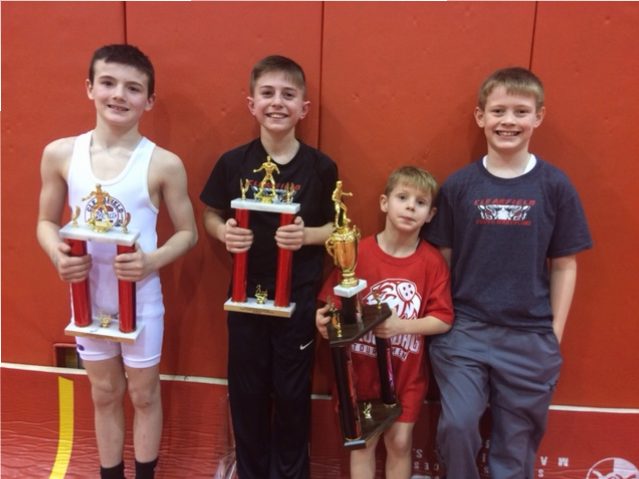 Clearfield wrestlers competed in the Punxsutawney Groundhog tournament over the Weekend.  Brady Collins 3rd, Evan Davis 3rd, Matthew Rowles 1st, and Craig Mays