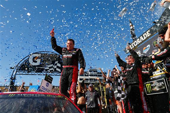 A race is never over until the final flag waves.  Call it risky, but it paid off for Ryan Newman.