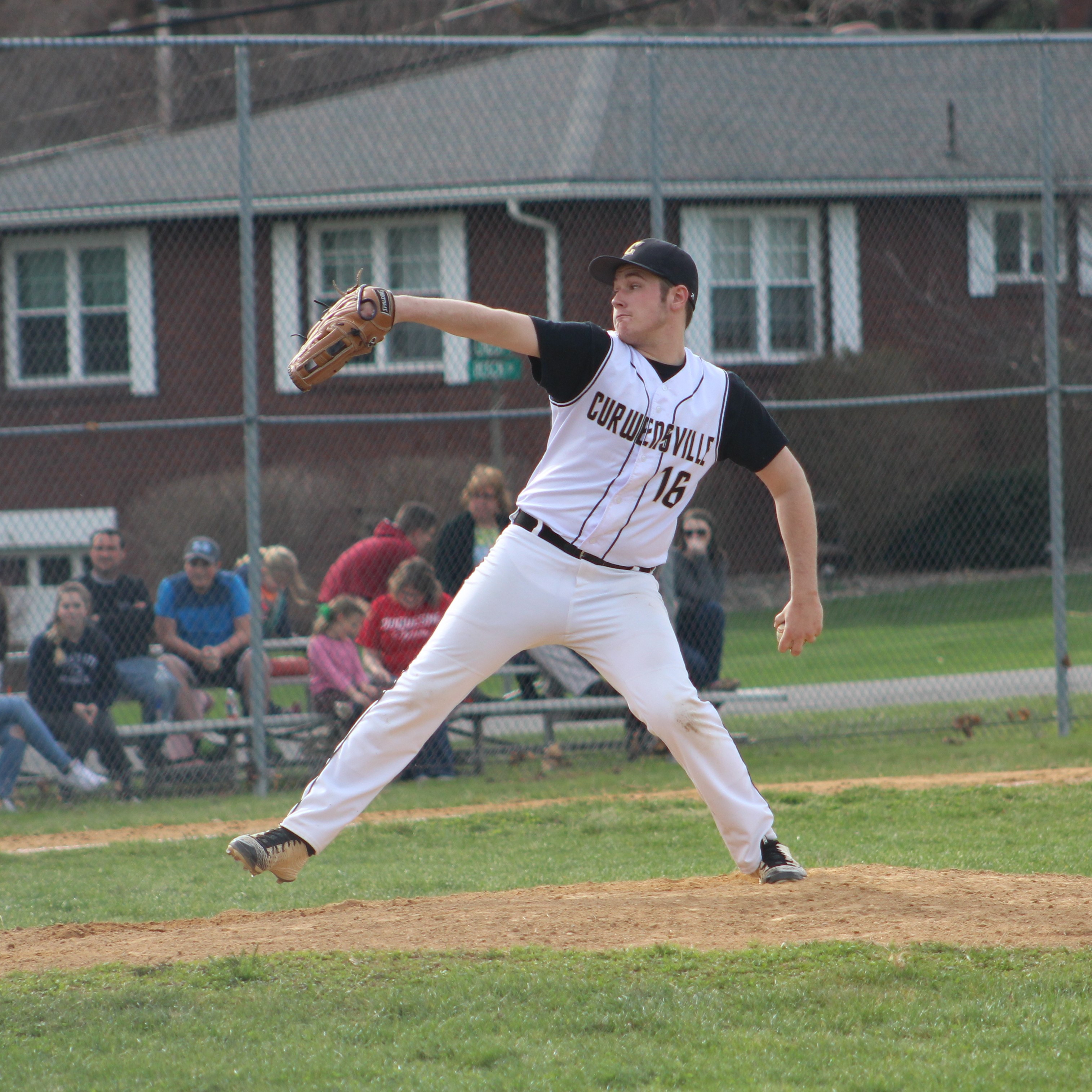 Austin Lansberry got his first start of the year against Johnsonburg, pitching three innings.