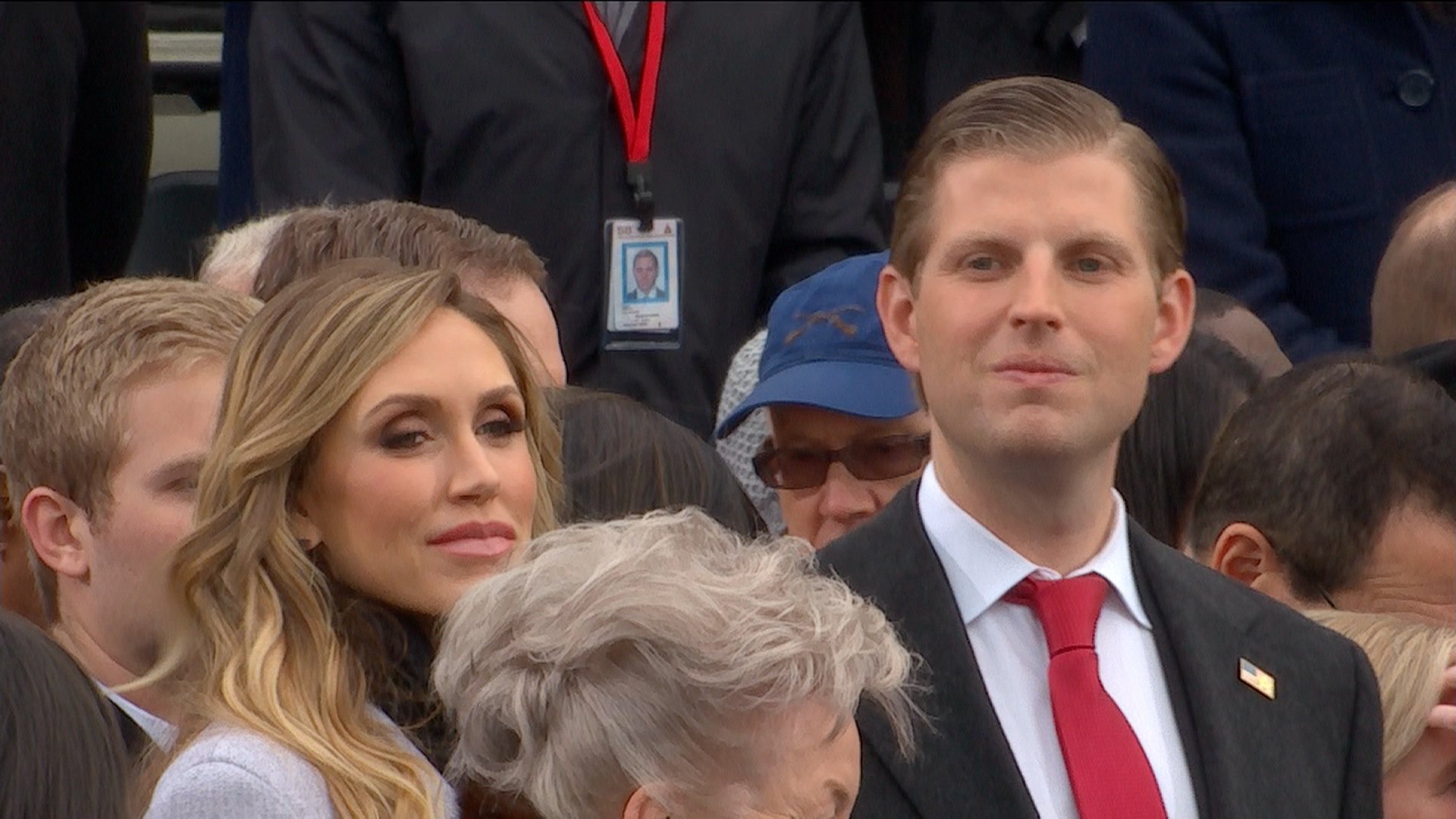 Eric Trump and his wife Lara at the inauguration.