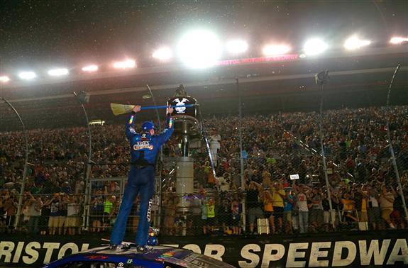 Anyone want to sweep?  Kyle Busch has done it twice at Bristol.