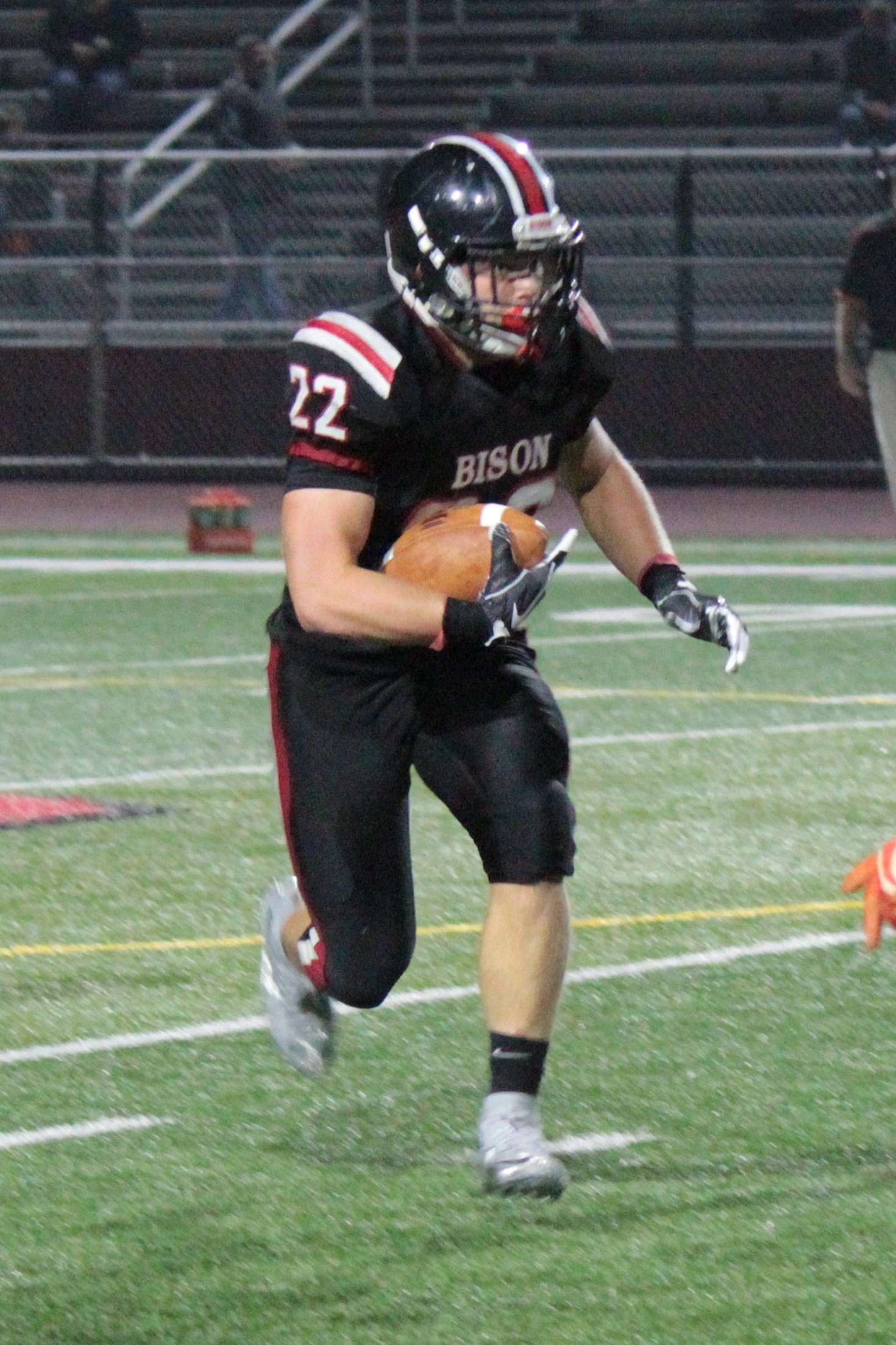 Ty Bender became the Bison workhorse against Tyrone, gaining 168 yards on 122 carries, accounting for over half Clearfield's offensive statistics.