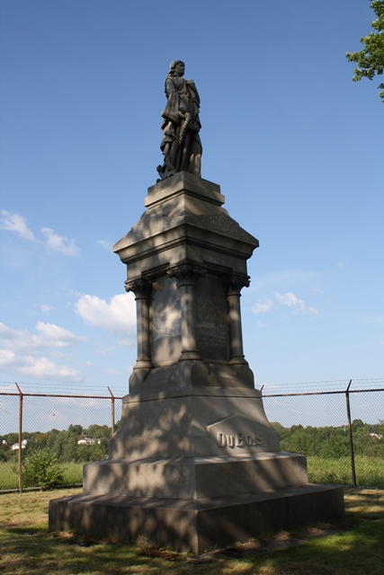 John DuBois’ monument and grave marker on Monument Hill at Penn State DuBois. (Provided photo)