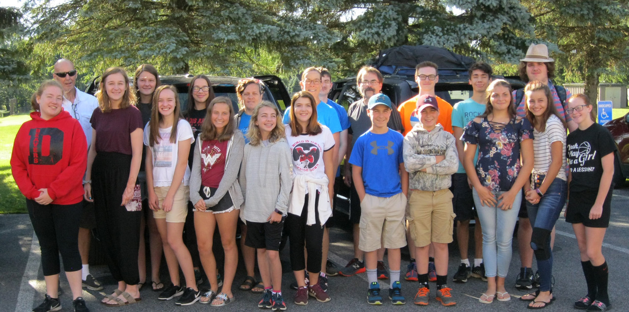 In the front, from left, are:  Ella Wilson, Molly Scheffler, Kaylee George, Madee Finalle, Lola Post, Candace Andres, Devon London, Derek London, Ali Woodel, Hannah Crandall and Amber Eberly. In the back are:  Fred Waldeck, Lucy Scheffler, Lauren Hoover, Deb Finalle, Amy Godshall-Miller, Nathan Davies, Jeff Bush, Dylan Stottish, Frank Lanzoni and Isaiah Seyler. (Provided photo)