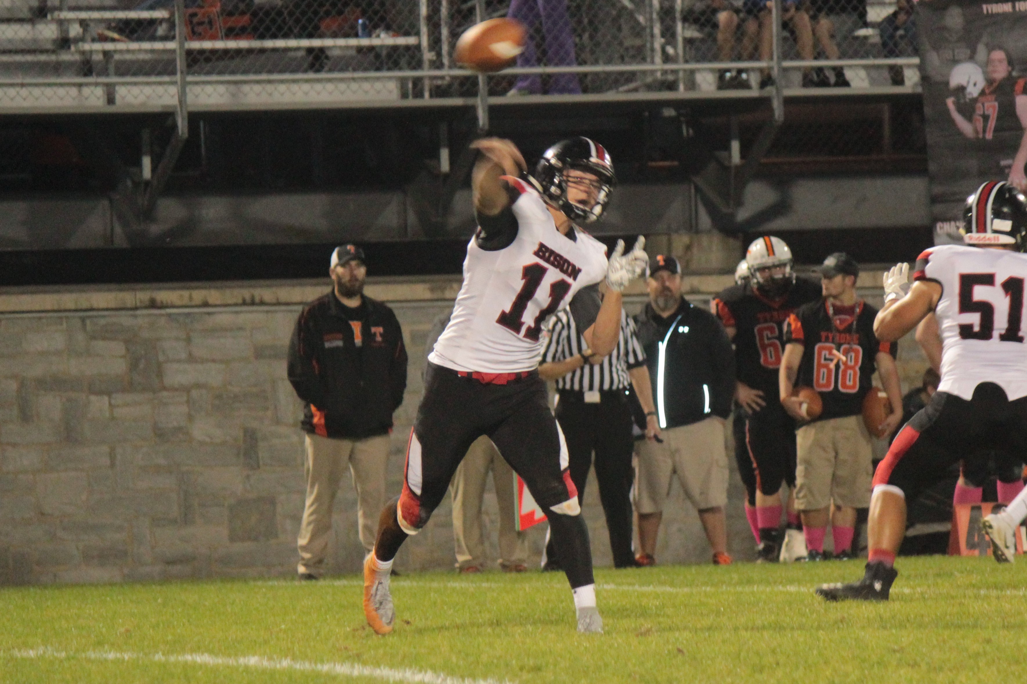 With 190 passing yards on the night, Isaac Rumery stands alone atop the all-time passing leaders at Clearfield.