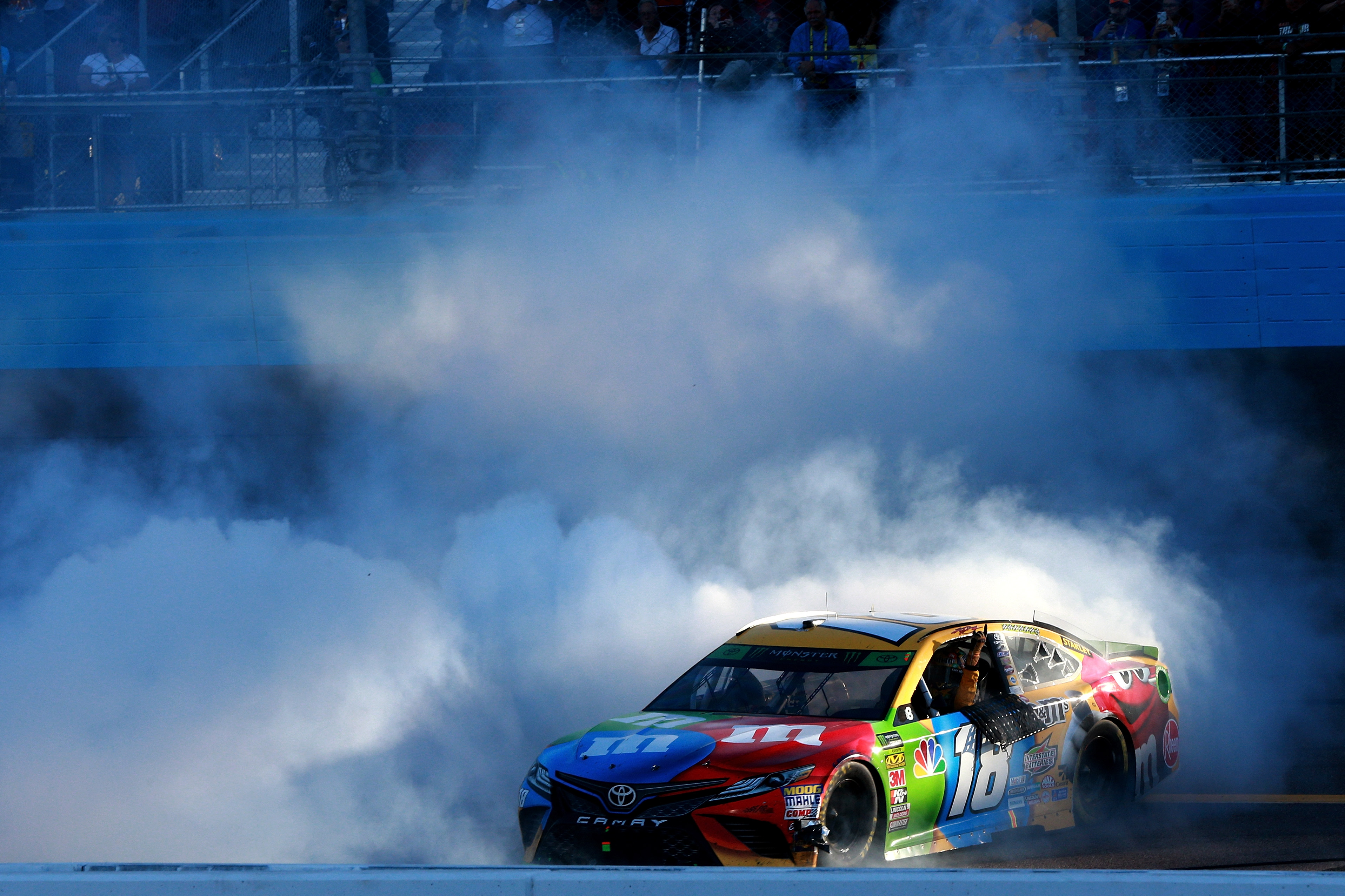 He smoked his way into the Championship 4.  Kyle Busch can win his second championship, but first with a full season of action.