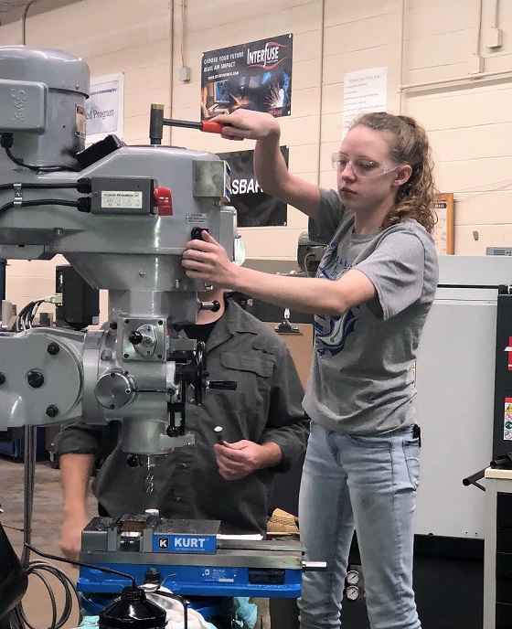 Shown is Precision Machine student is Hannah Columbus. (Provided photo)