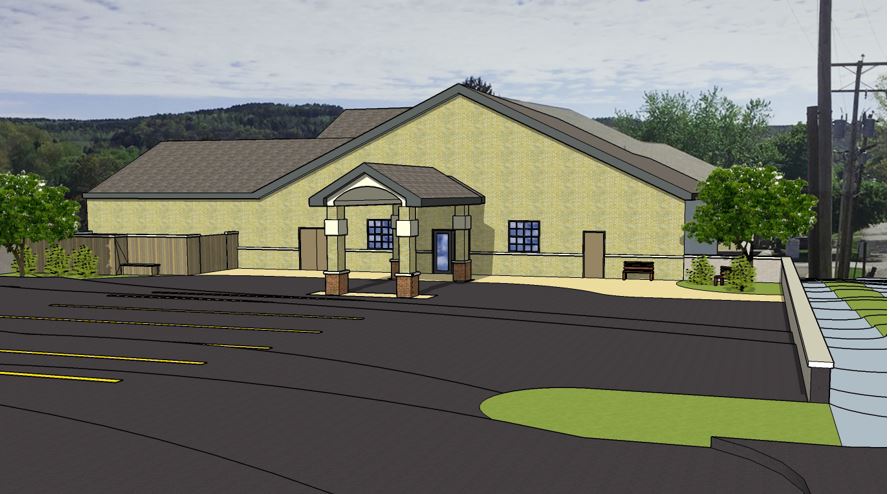 The architect’s rendition of the outside of the Nathaniel D. Yingling Cancer Center building located next to Penn Highlands Clearfield.  The Penn Highlands Healthcare and Penn Highlands Clearfield Board of Directors approved more than $1.2 million in renovations for this building. Work will be starting in September. (Provided photo)