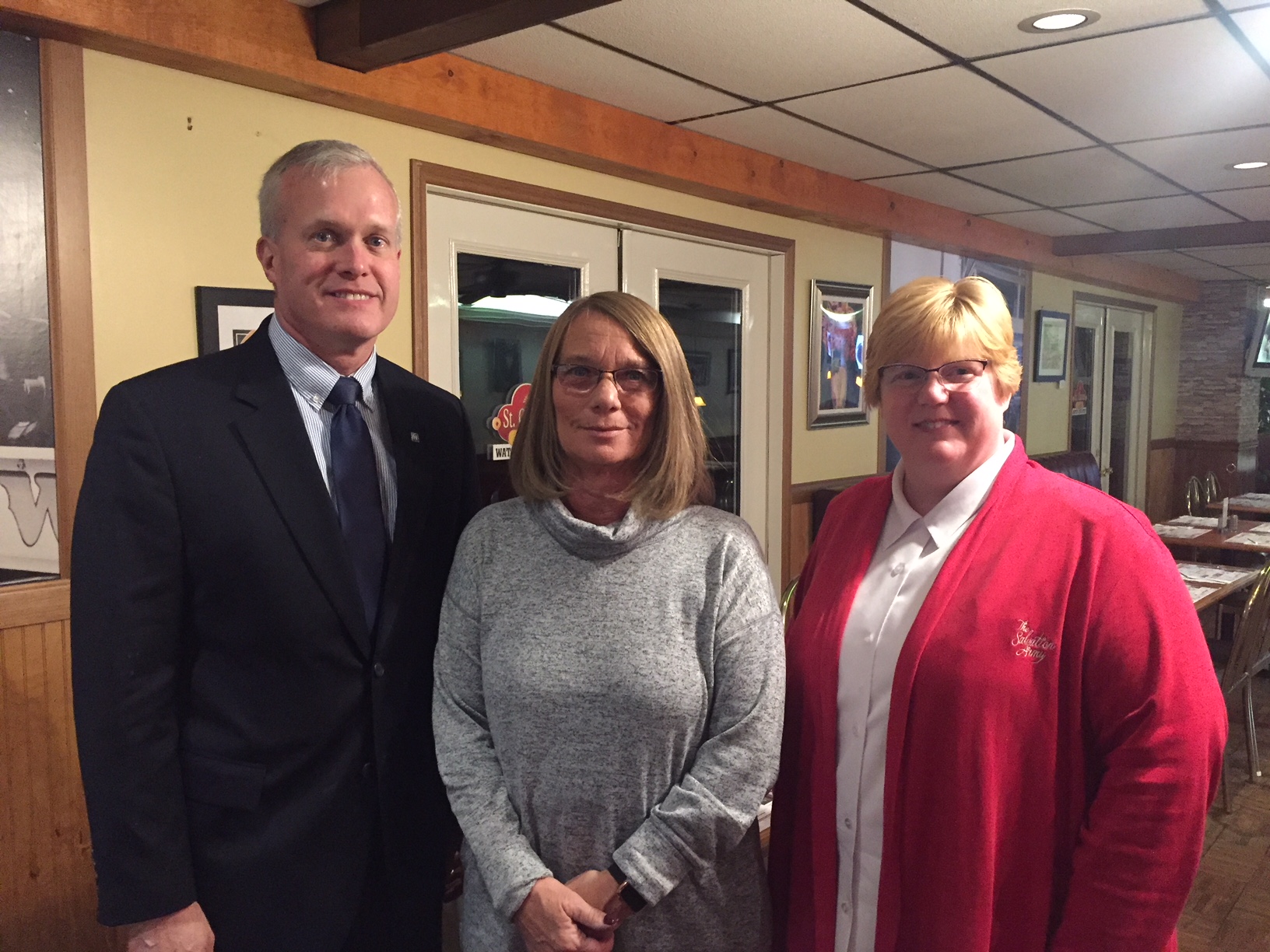 Shown are Michael Ryan, CAUW campaign team volunteer; Captain Laurie Greenfield of The Salvation Army, Clearfield; and Sue Rumfola, CAUW board member volunteer. (Provided photo)