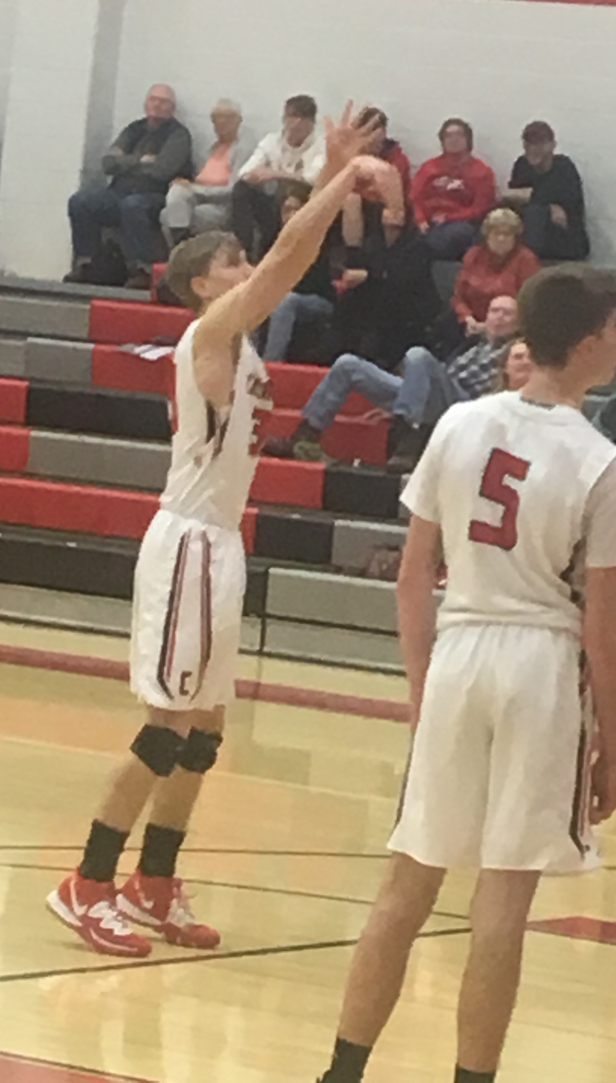 Freshman Cole Miller was clutch at the foul line down the stretch (photo by Jay Siegel)