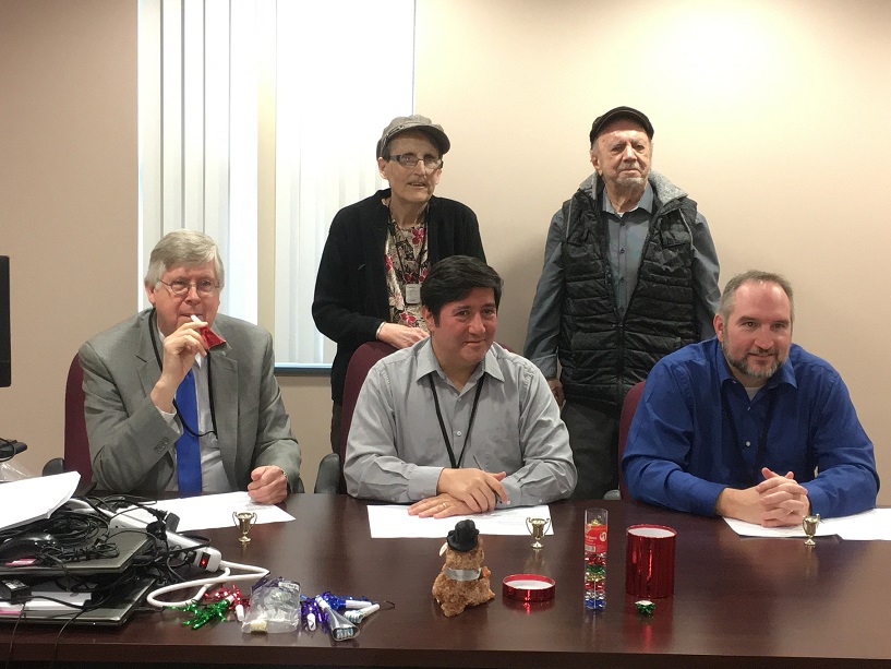 Pictured, in front, are: Clearfield County Commissioners John A. Sobel, Tony Scotto, chairman, and Dave Glass. In the back are Jane Lee Yare and Terry O’Conner. (Photo by GANT News Editor Jessica Shirey)