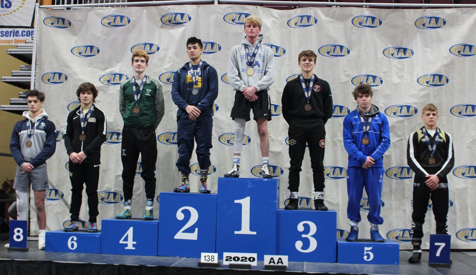 Zach Holland with the top-8 138 pounders in AA in the state