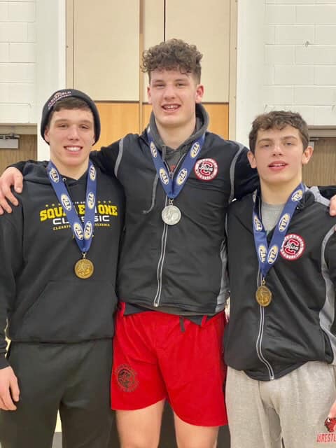 Hayden Kavolivk (4th-170), Oliver Billotte (2nd-285), and Mark McGonigal (3rd-152) earned medals at the North West regionals