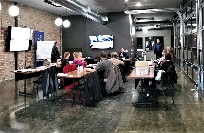 A TechCelerator workshop in session at the North Central PA LaunchBox.  (Provided photo)