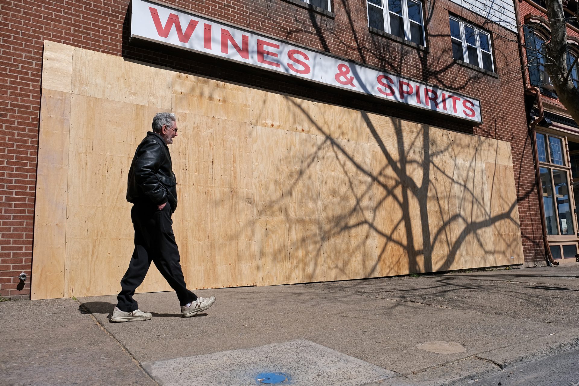 A boarded up Wine and Spirits store in Easton, Pennsylvania.

 Matt Smith / Keystone Crossroads