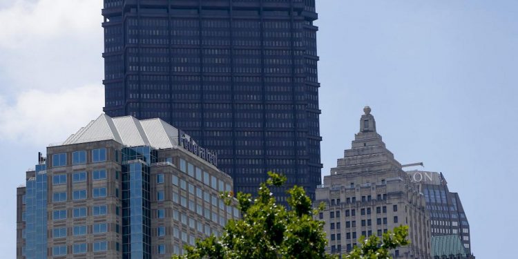 The UPMC building in downtown Pittsburgh.  Keith Srakocic/Associated Press.