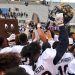 The Farrell Steelers celebrate after winning a second straight PIAA Class 1A title in 2019. Farrell will not defend its Class 1A title this year, as the Steelers are Class 2A. Photo courtesy of PAfootballnews.com