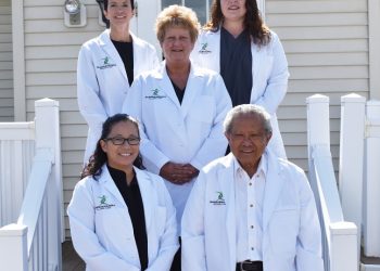 Susquehanna Wellness Clinic team members, (front from left to right) Jamie Bush, CRNP, Dr. Baltazar Corcino, M.D., (middle) Linda Young, LPN and (back) Megan Patrick, RN, RD, LDN, Practice Manager and Laura Nearhood, RN. (Provided photo)