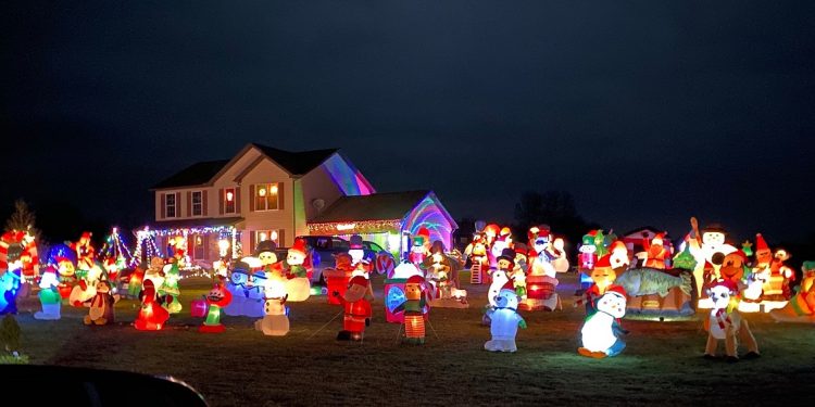 This home in Morrisdale features one of the biggest Christmas displays at a private residence in the area.