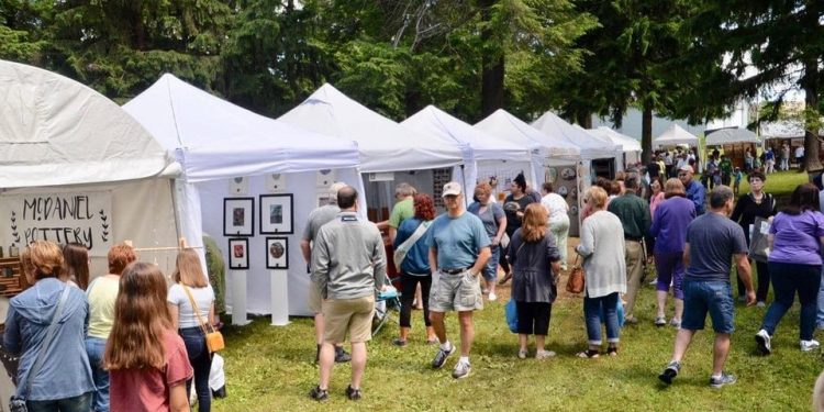 Pictured are attendees at the 2019 Art in the Wilds juried fine art and fine craft show. Art in the Wilds is one of the recipients of the Pennsylvania Partners in the Arts funding. (Provided photo)