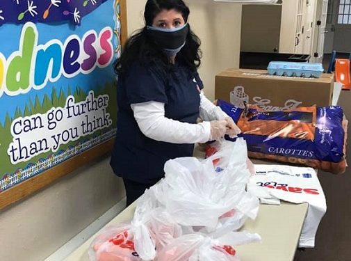 Linda Swatsworth of Clearfield’s Salvation Army has been named a “Hometown Hero” for her work with the organization. Here she sorts food from the Pennsylvania Food Bank for their food pantry. (provided photo)